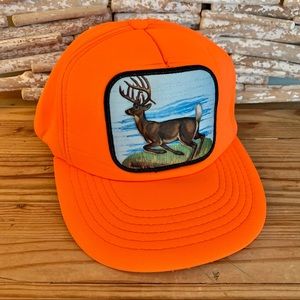 Orange 3-D Dear Foam Adjutable Hat